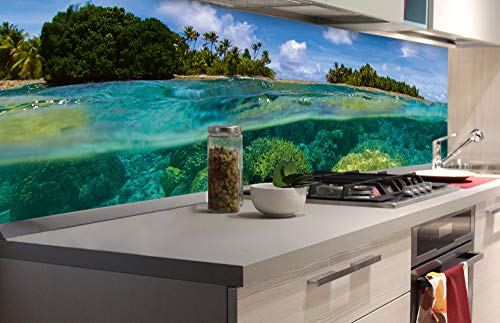 DIMEX Küchenrückwand Folie selbstklebend KORALLENRIFF | Klebefolie - Dekofolie - Spritzschutz für Küche | Made in EU - 180 cm x 60 cm von DIMEX