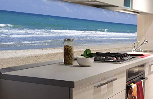 DIMEX Küchenrückwand Folie selbstklebend LEERER Strand | Klebefolie - Dekofolie - Spritzschutz für Küche | Made in EU - 180 cm x 60 cm von DIMEX