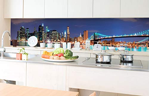 DIMEX Küchenrückwand Folie selbstklebend Manhattan | Klebefolie - Dekofolie - Spritzschutz für Küche | Made in EU - 350 cm x 60 cm von DIMEX