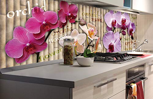 DIMEX Küchenrückwand Folie selbstklebend Orchidee | Klebefolie - Dekofolie - Spritzschutz für Küche | Made in EU - 180 cm x 60 cm von DIMEX