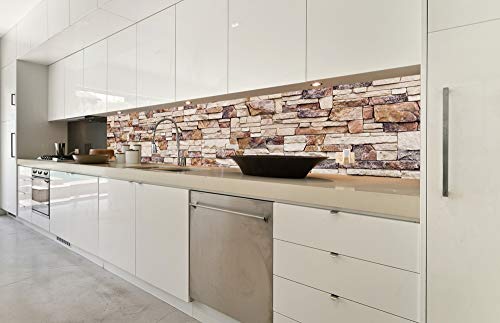 DIMEX Küchenrückwand Folie selbstklebend STEINIGE Wand | Klebefolie - Dekofolie - Spritzschutz für Küche | Premium QUALITÄT - Made in EU | 350 cm x 60 cm von DIMEX