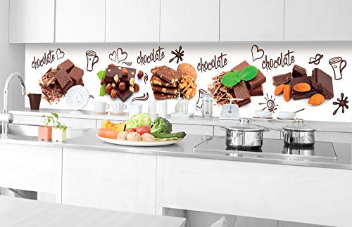 DIMEX Küchenrückwand Folie selbstklebend Schokolade | Klebefolie - Dekofolie - Spritzschutz für Küche | Premium QUALITÄT - Made in EU | 350 cm x 60 cm von DIMEX