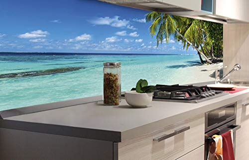 DIMEX Küchenrückwand Folie selbstklebend Strand IM Paradies | Klebefolie - Dekofolie - Spritzschutz für Küche | Premium QUALITÄT - Made in EU | 180 cm x 60 cm von DIMEX