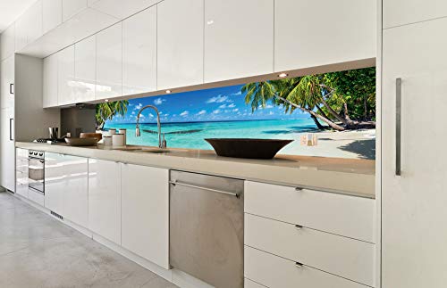 Dimex Küchenrückwand Folie selbstklebend Strand IM Paradies | Klebefolie - Dekofolie - Spritzschutz für Küche | Premium QUALITÄT - Made in EU | 350 cm x 60 cm von Dimex