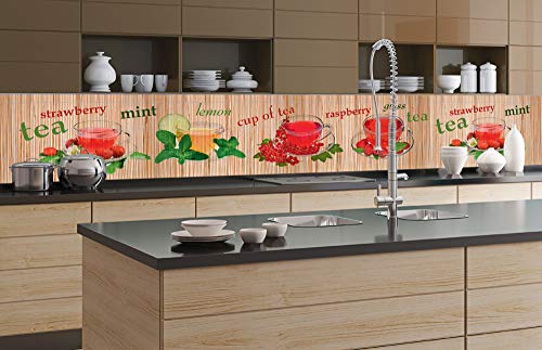 DIMEX Küchenrückwand Folie selbstklebend Tee | Klebefolie - Dekofolie - Spritzschutz für Küche | Made in EU - 350 cm x 60 cm von DIMEX
