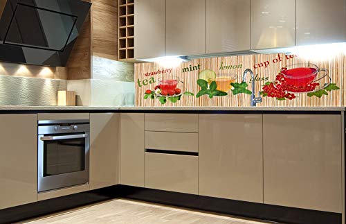 Küchenrückwand Folie selbstklebend TEE | Klebefolie - Dekofolie - Spritzschutz für Küche | Made in EU - 180 cm x 60 cm von DIMEX