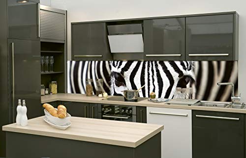 DIMEX Küchenrückwand Folie selbstklebend Zebra | Klebefolie - Dekofolie - Spritzschutz für Küche | Made in EU - 260 cm x 60 cm von DIMEX