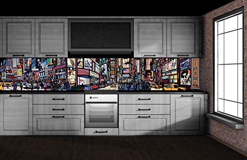 Küchenrückwand Folie selbstklebend Times Square | Klebefolie - Dekofolie - Spritzschutz für Küche | Made in EU - 350 cm x 60 cm von DIMEX