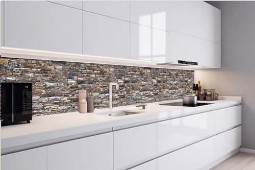 Dimex Küchenrückwand Folie Selbstklebend ALTE TRADITIONELLE STEINMAUER 420 x 60 cm | Klebefolie - Dekofolie - Spritzschutz für Küche | Made in EU von Dimex