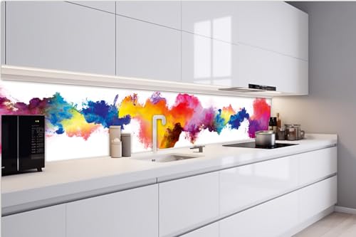Dimex Küchenrückwand Folie Selbstklebend Abstrakter FARBENRAUSCH 420 x 60 cm | Klebefolie - Dekofolie - Spritzschutz für Küche | Made in EU von Dimex