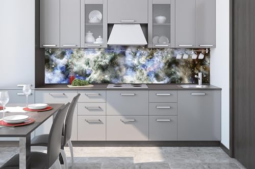 DIMEX Küchenrückwand Folie Selbstklebend BUNTER TIEFER Raum 260 x 60 cm | Klebefolie - Dekofolie - Spritzschutz für Küche | Made in EU von DIMEX