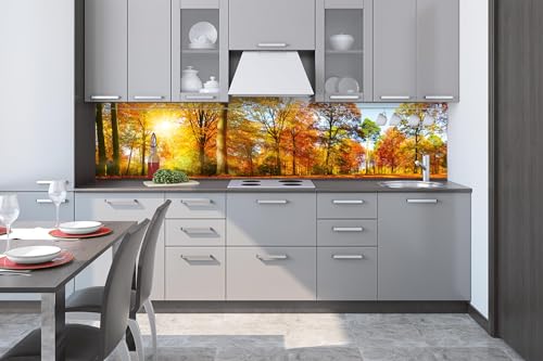 DIMEX Küchenrückwand Folie Selbstklebend Bunte BÄUME 260 x 60 cm | Klebefolie - Dekofolie - Spritzschutz für Küche | Made in EU von DIMEX