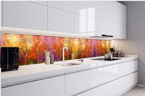 DIMEX Küchenrückwand Folie Selbstklebend Bunte HERBSTBÄUME 420 x 60 cm | Klebefolie - Dekofolie - Spritzschutz für Küche | Made in EU von DIMEX