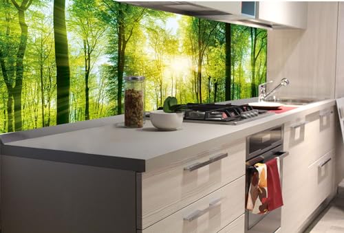 Dimex Küchenrückwand Folie Selbstklebend FRISCHE GRÜNE BÄUME 180 x 60 cm | Klebefolie - Dekofolie - Spritzschutz für Küche | Made in EU von Dimex