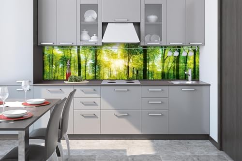 Dimex Küchenrückwand Folie Selbstklebend FRISCHE GRÜNE BÄUME 260 x 60 cm | Klebefolie - Dekofolie - Spritzschutz für Küche | Made in EU von Dimex