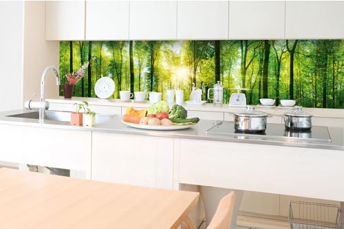 DIMEX Küchenrückwand Folie Selbstklebend FRISCHE GRÜNE BÄUME 350 x 60 cm | Klebefolie - Dekofolie - Spritzschutz für Küche | Made in EU von DIMEX