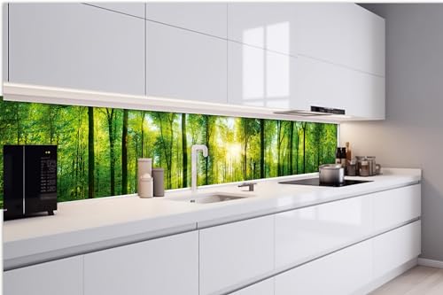 DIMEX Küchenrückwand Folie Selbstklebend FRISCHE GRÜNE BÄUME 420 x 60 cm | Klebefolie - Dekofolie - Spritzschutz für Küche | Made in EU von DIMEX