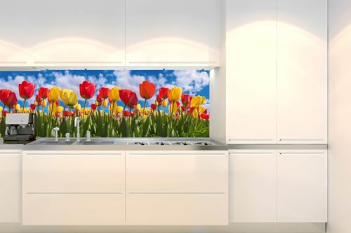 DIMEX Küchenrückwand Folie Selbstklebend FRÜHLINGSTULPE 180 x 60 cm | Klebefolie - Dekofolie - Spritzschutz für Küche | Made in EU von DIMEX