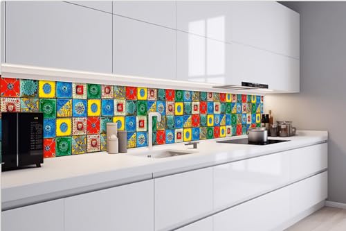 Dimex Küchenrückwand Folie Selbstklebend Lisboa-Fliesen 420 x 60 cm | Klebefolie - Dekofolie - Spritzschutz für Küche | Made in EU von Dimex
