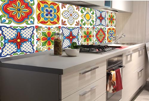 DIMEX Küchenrückwand Folie Selbstklebend MEXIKANISCHE KERAMIKFLIESE 180 x 60 cm | Klebefolie - Dekofolie - Spritzschutz für Küche | Made in EU von DIMEX