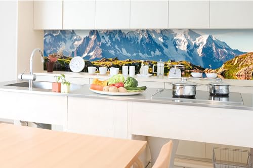 DIMEX Küchenrückwand Folie Selbstklebend Mont-Blanc-See 350 x 60 cm | Klebefolie - Dekofolie - Spritzschutz für Küche | Made in EU von DIMEX