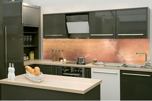 DIMEX Küchenrückwand Folie Selbstklebend Muster Kupfer 260 x 60 cm | Klebefolie - Dekofolie - Spritzschutz für Küche | Made in EU von DIMEX