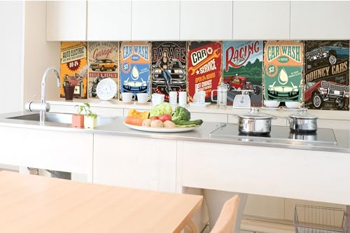 DIMEX Küchenrückwand Folie Selbstklebend Poster MIT Autos 350 x 60 cm | Klebefolie - Dekofolie - Spritzschutz für Küche | Made in EU von DIMEX