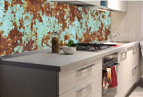 DIMEX Küchenrückwand Folie Selbstklebend ROST AUF ALTFARBENEM Metall 180 x 60 cm | Klebefolie - Dekofolie - Spritzschutz für Küche | Made in EU von DIMEX