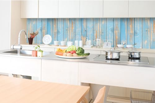 DIMEX Küchenrückwand Folie Selbstklebend SCHÄBIGEM Holz 350 x 60 cm | Klebefolie - Dekofolie - Spritzschutz für Küche | Made in EU von DIMEX