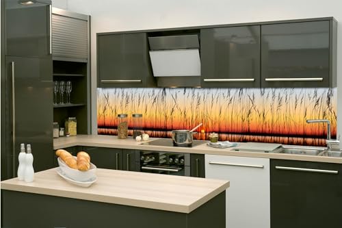 DIMEX Küchenrückwand Folie Selbstklebend Schilf II 260 x 60 cm | Klebefolie - Dekofolie - Spritzschutz für Küche | Made in EU von DIMEX