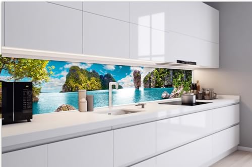 DIMEX Küchenrückwand Folie Selbstklebend Thailand-Insel 420 x 60 cm | Klebefolie - Dekofolie - Spritzschutz für Küche | Made in EU von DIMEX