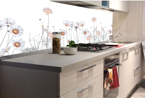DIMEX Küchenrückwand Folie Selbstklebend WEICHE Blumen 180 x 60 cm | Klebefolie - Dekofolie - Spritzschutz für Küche | Made in EU von DIMEX