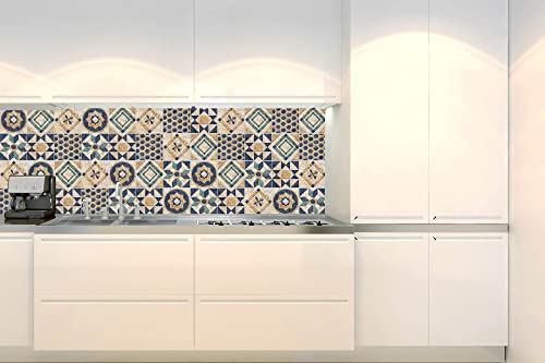 Küchenrückwand Folie selbstklebend Abstrakte Fliesen blau | Klebefolie - Dekofolie - Spritzschutz für Küche | Made in EU - 180 cm x 60 cm Küchenrückwand Folie selbstklebend Abstrakte Fliesen blau | Klebefolie - Dekofolie - Spritzschutz für Küche | Made in EU - 180 cm x 60 cm von Dimex