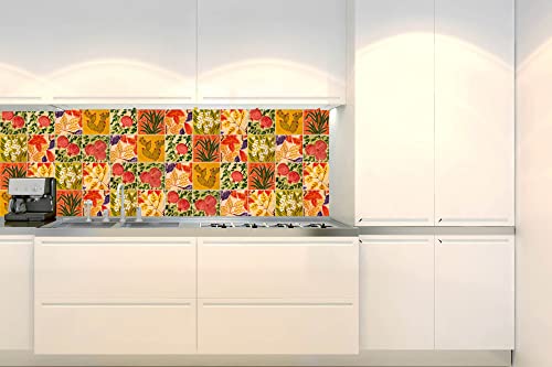 DIMEX Küchenrückwand Folie selbstklebend Bemalte Fliesen | Klebefolie - Dekofolie - Spritzschutz für Küche | Made in EU - 180 cm x 60 cm von DIMEX