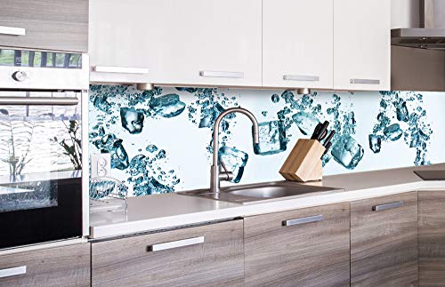 Küchenrückwand Folie selbstklebend EISWÜRFEL | Klebefolie - Dekofolie - Spritzschutz für Küche | Made in EU - 260 cm x 60 cm von DIMEX