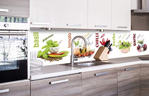 Dimex Küchenrückwand Folie selbstklebend GEWÜRZ | Klebefolie - Dekofolie - Spritzschutz für Küche | Made in EU - 260 cm x 60 cm von Dimex