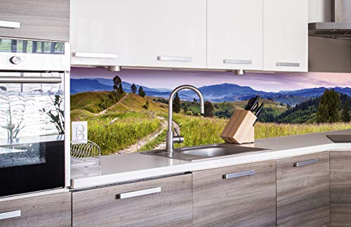 Dimex Küchenrückwand Folie selbstklebend Natur MIT ABENDROT | Klebefolie - Dekofolie - Spritzschutz für Küche | Made in EU - 260 cm x 60 cm von Dimex