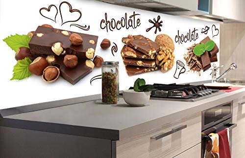 DIMEX Küchenrückwand Folie selbstklebend Schokolade | Klebefolie - Dekofolie - Spritzschutz für Küche | Made in EU - 180 cm x 60 cm von DIMEX