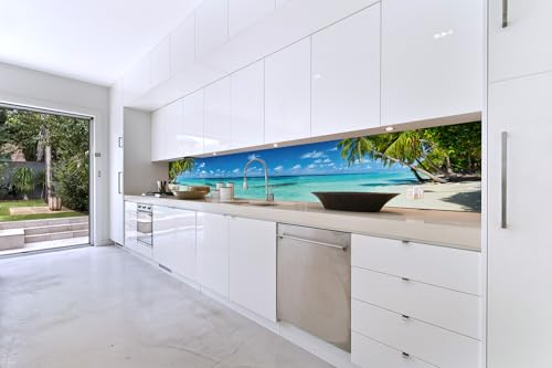 DIMEX Küchenrückwand Folie selbstklebend Strand IM Paradies | Klebefolie - Dekofolie - Spritzschutz für Küche | Made in EU - 420 cm x 60 cm von DIMEX