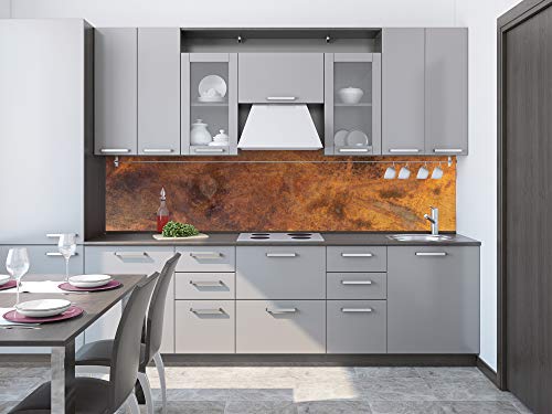 DIMEX Küchenrückwand Folie selbstklebend VERKRATZTES Kupfer | Klebefolie - Dekofolie - Spritzschutz für Küche | Made in EU - 260 cm x 60 cm von DIMEX
