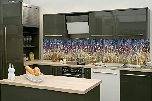 DIMEX Küchenrückwand Folie selbstklebend Winterschilf | Klebefolie - Dekofolie - Spritzschutz für Küche | Made in EU - 180 cm x 60 cm von DIMEX
