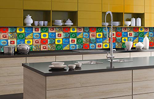 Küchenrückwand Folie selbstklebend Lisboa Tiles | Klebefolie - Dekofolie - Spritzschutz für Küche | Made in EU - 350 cm x 60 cm von DIMEX