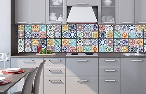 Küchenrückwand Verbundplatte AZULEJOS 260 x 60 cm | Spritzschutz Küche für Herd Spüle | Premium Qualität, Alu Dibond, Stärke 3 mm - Made in EU | Inklusive Kleber Küchenrückwand Verbundplatte AZULEJOS 260 x 60 cm | Spritzschutz Küche für Herd Spüle | Premium Qualität, Alu Dibond, Stärke 3 mm - Made in EU | Inklusive Kleber von Dimex