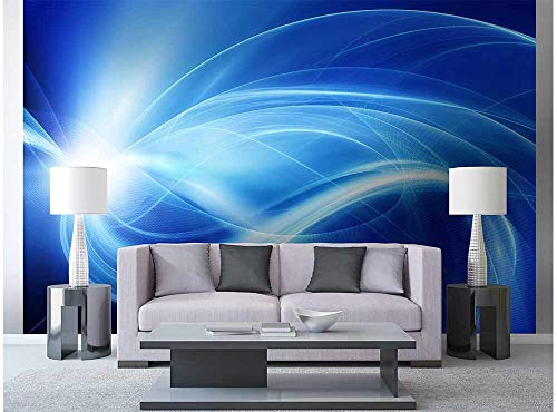 Vlies Fototapete ABSTRAKTE MALEREI IN BLAU 375 x 250 cm | Vliestapete - Wandtapete inklusive Kleister | PREMIUM VLIES QUALITÄT von DIMEX