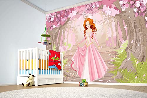 Vlies Fototapete PRINZESSIN IM FRÜHLINGSWALD 375 x 250 cm (inkl. Kleister) - Vlies Tapete, Wandtapete, Wandbilder - Tapete für Wohnzimmer Schlafzimmer, Büro, Küche - Montagefertig von DIMEX