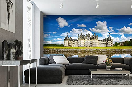 Vlies Fototapete SCHLOSS CHAMBORD 375 x 250 cm (inkl. Kleister) - Vlies Tapete, Wandtapete, Wandbilder - Tapete für Wohnzimmer Schlafzimmer, Büro, Küche - Montagefertig von DIMEX