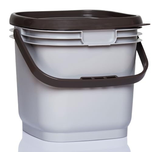 Biomülleimer - Komposteimer - Eimer für Küchenabfälle 5 Liter Volumen aus Lebensmittelechtem Kunststoff frei von BPA - absolut luftdicht von DIMIKRO
