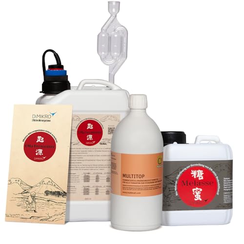 DIMIKRO Fermenter Einsteigerset - zur Herstellung von Effektiven Mikroorganismen aktiv (EMa) für Tiere - Komplett-Set mit Multitop (3 Liter) von DIMIKRO