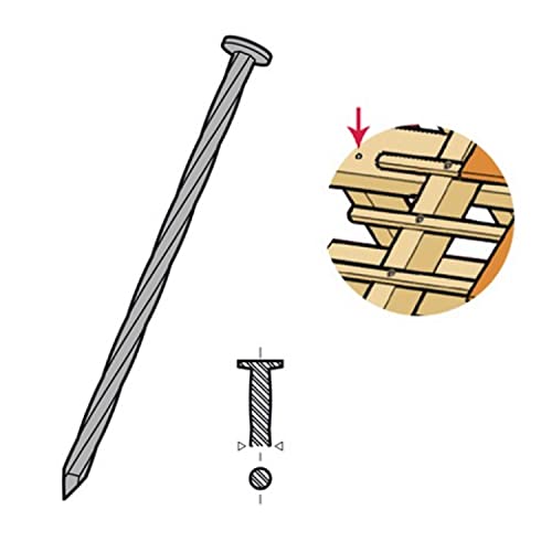 DIMOS-BATIMENT PQA52012 780512 gedrehte Spitze, 6,50 x 180 mm, Box 5 kg von DIMOS-BATIMENT