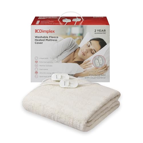 Dimplex DXMCKD Maschinenwaschbarer Fleece-Matratzenbezug mit doppelter Kontrolle und extra Fußwärme, Kingsize-Bett Dimplex DXMCKD Maschinenwaschbarer Fleece-Matratzenbezug mit doppelter Kontrolle und extra Fußwärme, Kingsize-Bett von DIMPLEX